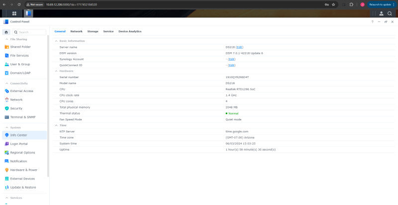 IOSAFE 218 POWER BY Synology DSM FIREPROOF/WATERPROO w/ 2x 3TB HDDs