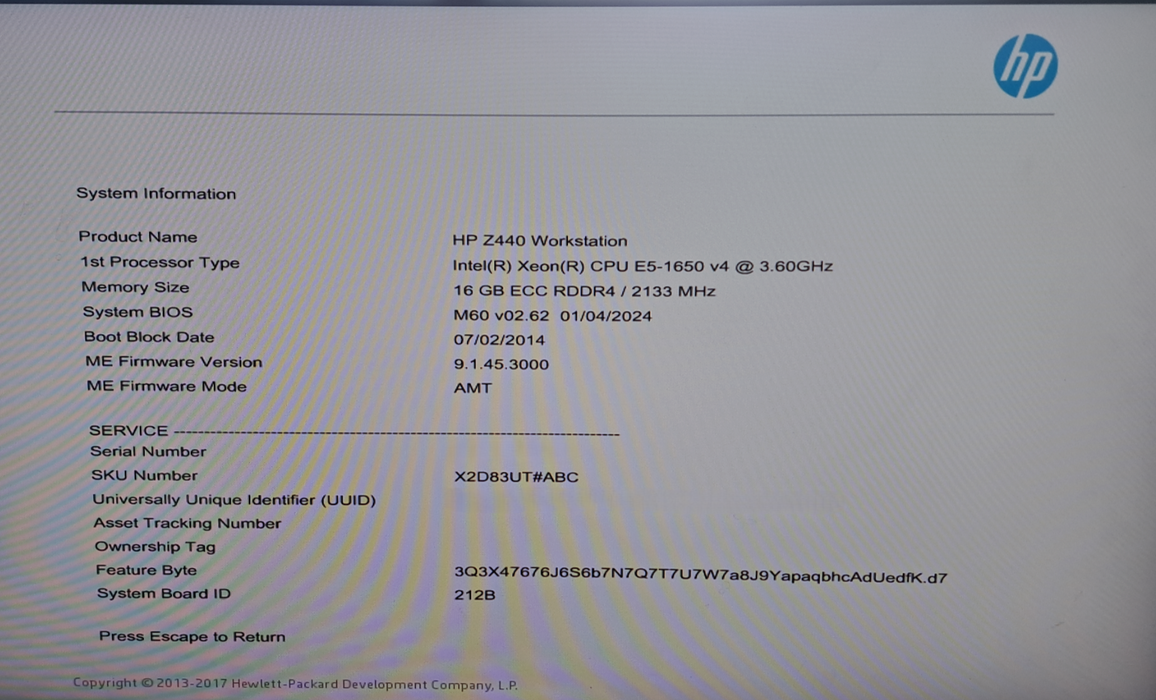 HP Z440 WorkStation | Xeon E5-1650 v4 | 16GB DDR4 | Quadro M4000