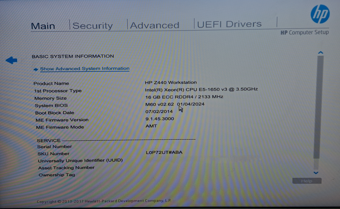 HP Z440 Workstation | Xeon E5-1650 V3 | 16GB DDR4 | M4000