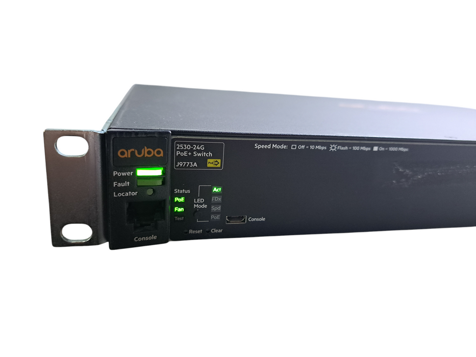 Aruba 2530-24G PoE+ 24-Port Gigabit PoE Ethernet Switch J9773A w/ Rackmount