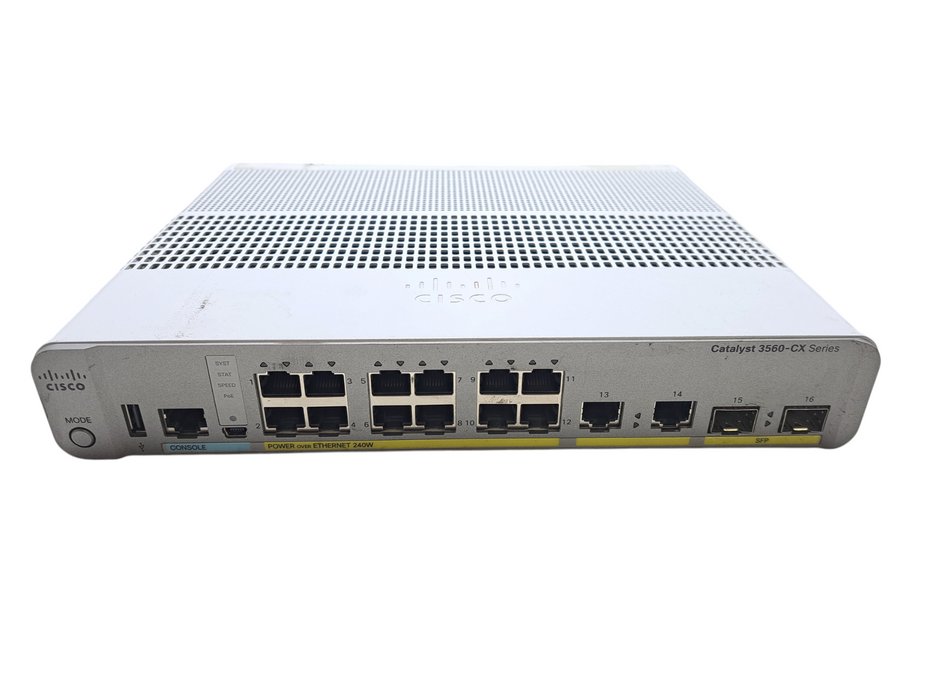Cisco WS-C3560CX-12PC-S V03 | 12-Port Gigabit PoE+ 240W Silent Switch