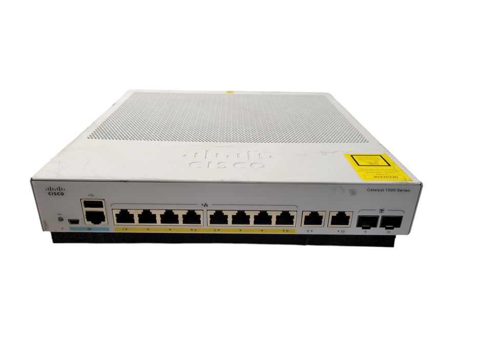 Cisco Catalyst 8-Port PoE+ GbE & 2-Port DP SFP Network Switch C1000-8FP-2G-L