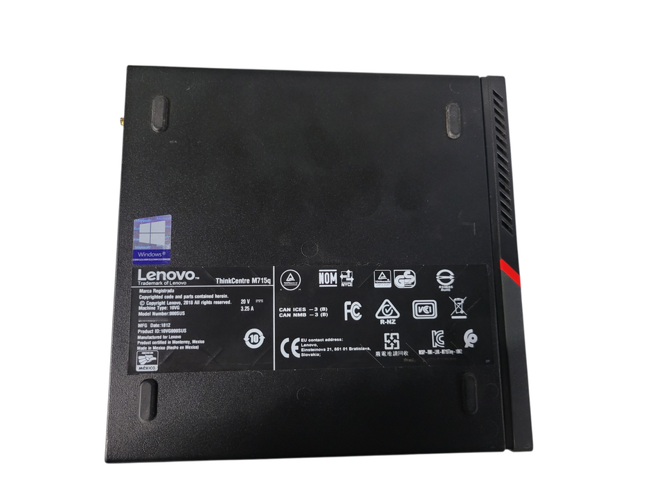 Lenovo ThinkCentre M715q | Ryzen 5 PRO 2400GE @3.20 GHz 8GB DDR4 256GB NVMe