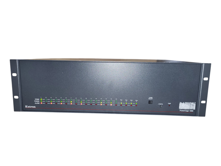 Extron PowerCage 1600 Enclosure w/ 7x FOX Tx HDMI Fiber Optic Receiver Cards
