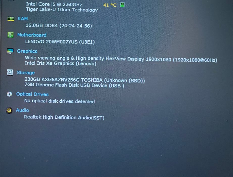 Lenovo ThinkPad T14s Gen 2 Core i5-1145G7 2.60GHz 16GB RAM 256GB SSD READ!