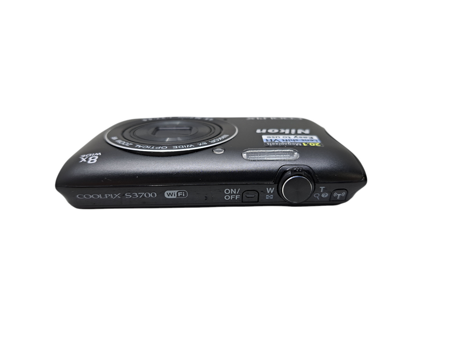 Nikon COOLPIX S3700 20.1MP Black Camera 8x Zoom Wi-Fi *No Battery READ*