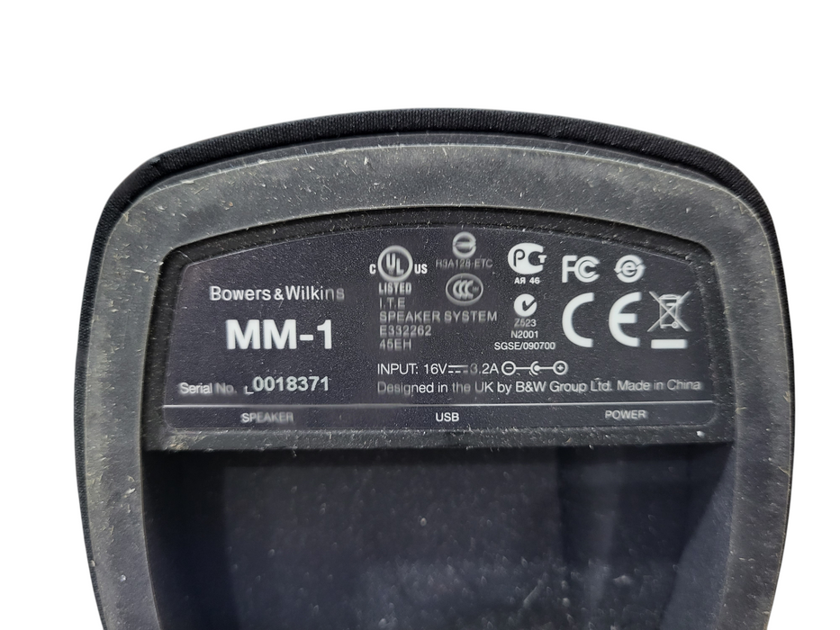 Bowers & Wilkins B&W MM-1 USB Computer Speakers READ