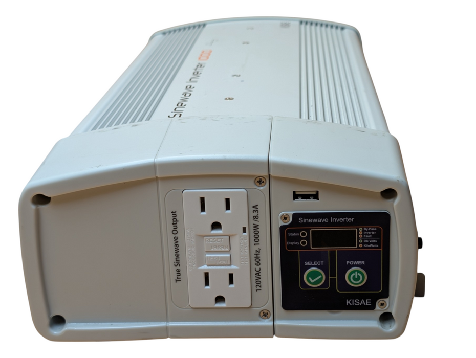 KISAE Sinewave Inverter 1000 SWXFR1219 12VDC 120VAC Power Inverter 1000W