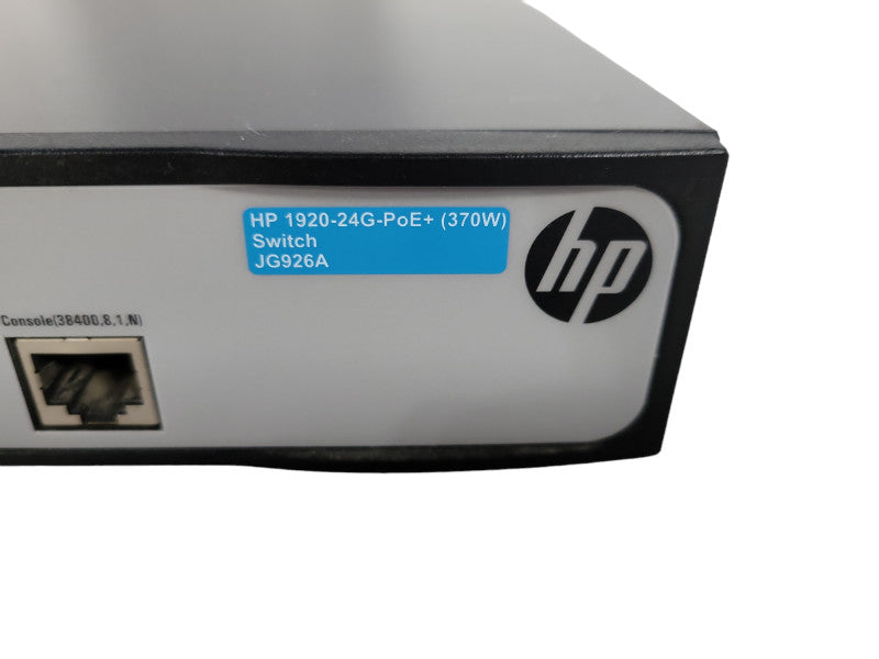 HP HPE 1920-24G-PoE+ 370W Networking PoE Switch JG926A !