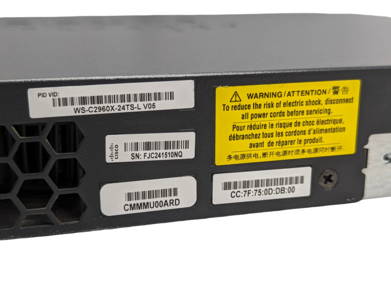 Cisoc WS-2960X-24TS-L 24 port gibabit switch with 4x SFP uplinks  Q