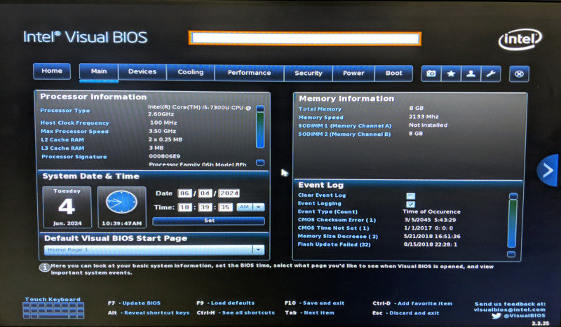 Intel NUC NUC7i5DNK - Intel Core i5-7300U @ 2.60GHz , 8gb DDR4 RAM - NO HDD
