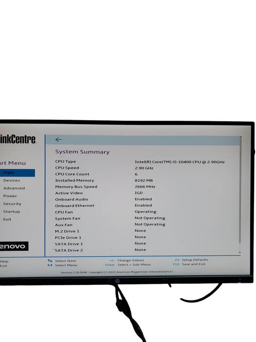 Lenovo ThinkCentre M70t Tower i5-10400 8GB NO-HDD/SSD