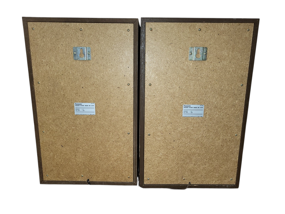 Vintage Pair (2) of Panasonic SB-230 8 Ohm 30W Home Speakers