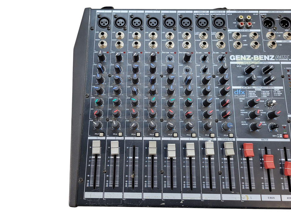 GENZ-BENZ MX TEN800D 10-CH 800W POWERED MIXER READ