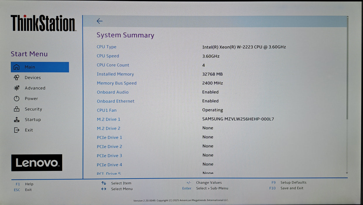 Lenovo ThinkStation P520 | Xeon W-2223 @3.60GHz, 32GB DDR4, P2200, 256GB NVMe