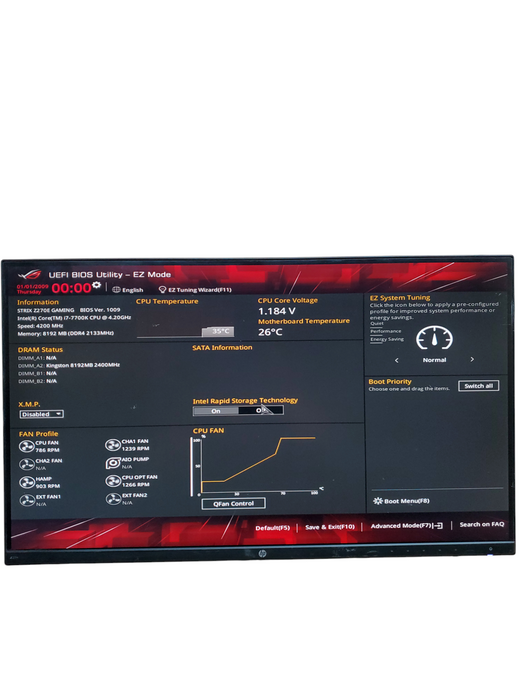 Custom STRIX Z270E GAMING Intel i7-7700K @ 4.20GHz 8GB GEFORCE GTX 1080 TI 11G