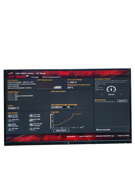 Custom STRIX Z270E GAMING Intel i7-7700K @ 4.20GHz 8GB GEFORCE GTX 1080 TI 11G