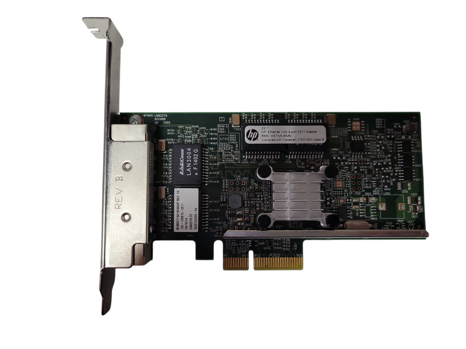 HP HPE 331T PCIe 1Gb 4-Port RJ45 1G Base-T NIC Adapter 649871-001 647592-001