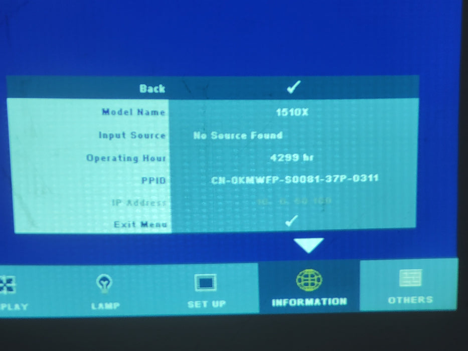 Dell 1510X DLP Digital Projector - HDMI, 799 Lamp Hours, No remote