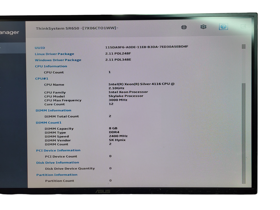Lenovo SR650 24x 2.5" Xeon Silver 4116 @ 2.1GHz 16GB DDR4 2x 750W PSU