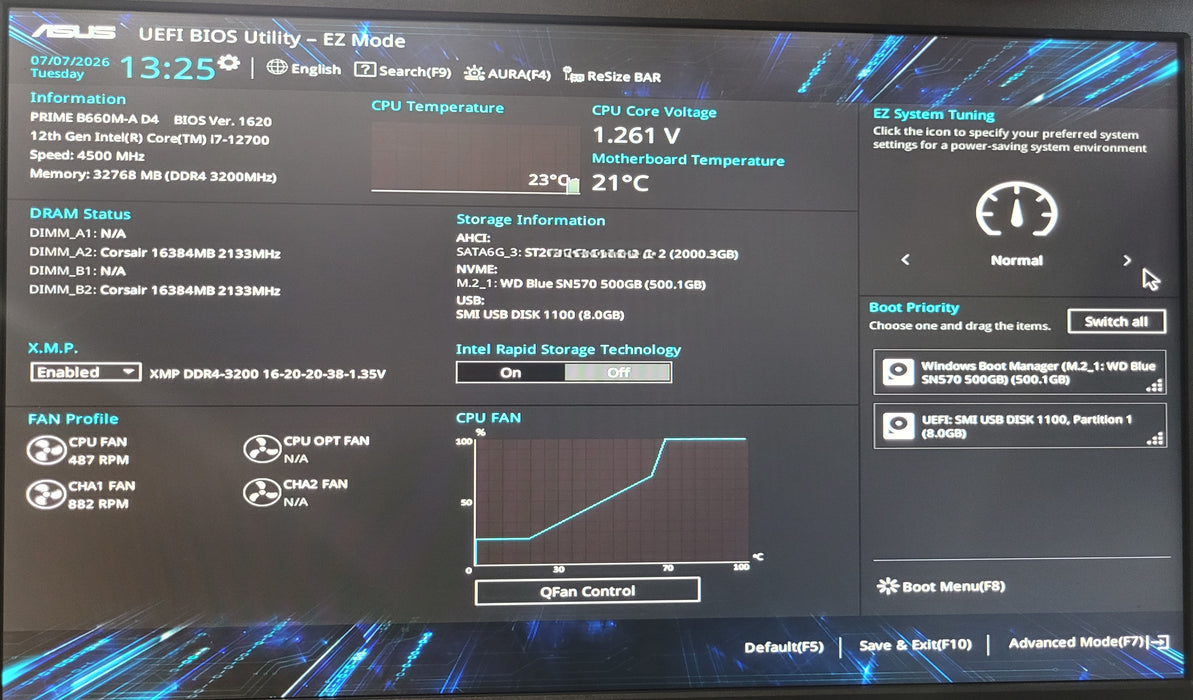 Custom PC/ Asus B660M-A D4 | i7-12700 32GB DDR4 512 NVMe | 2TB HDD