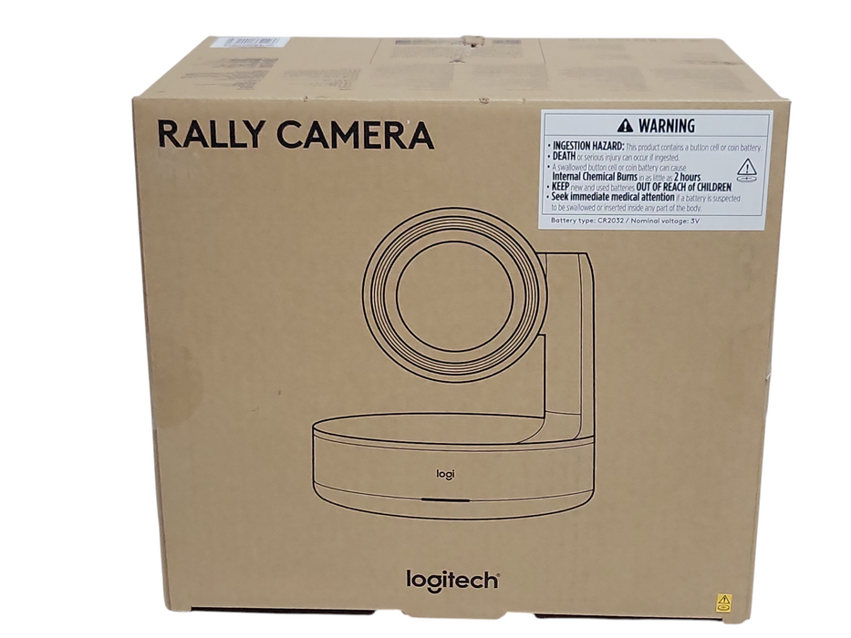 Logitech Rally Camera V-R0010 860-000551 with remote, power adapter and cables