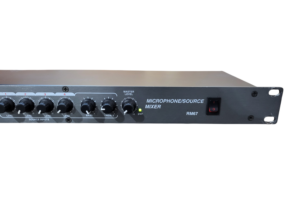 Rolls RM67 Rack Mount Mic Source Mixer 3 XLR 4 RCA Tested Working