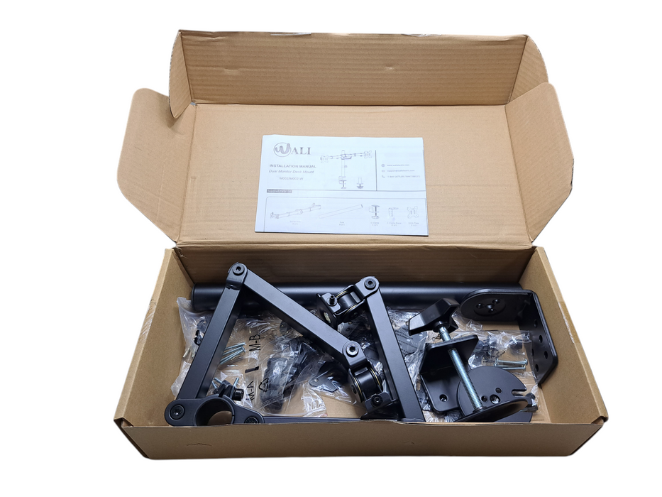 WALI Dual Monitor Desk Mount, Monitor Stand for 2 Monitors Up to 27"