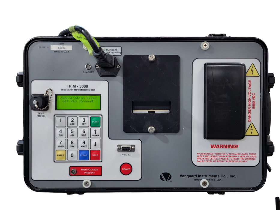 Vanguard Instruments IRM-5000 5kV Insulation Resistance Meter / Megohmmeter READ
