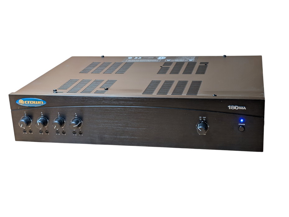 Crown Audio 180MA 4 Input 80W Power Audio Amplifier 4 Ohms 70V 100V