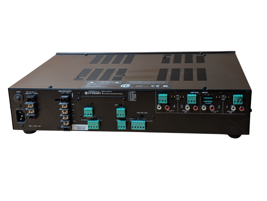 Crown Audio 180MA 4 Input 80W Power Audio Amplifier 4 Ohms 70V 100V
