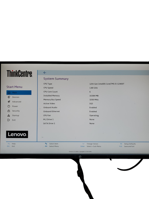 Lenovo ThinkCentre M70q Gen 3 Intel Core i5-12400T 1.80GHz 16GB NO-HDD/SSD