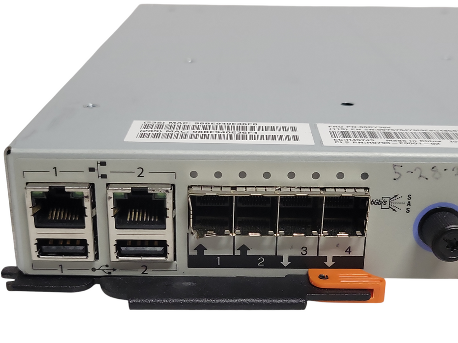 IBM 00RY384 Storwize V5000 Node Controller With Card, battery, and RAM