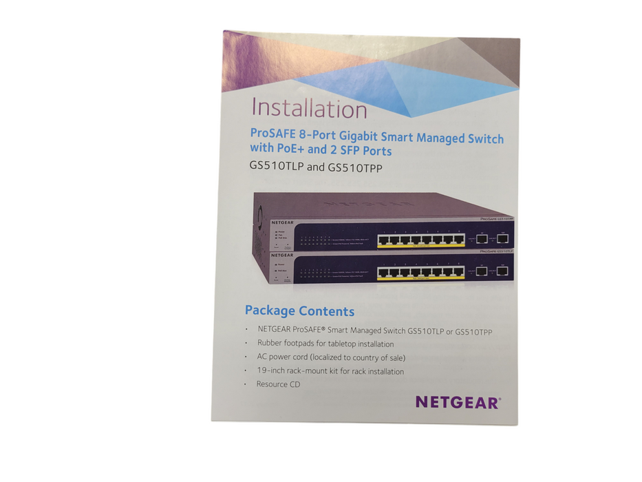 NETGEAR ProSAFE 8-Port Gigabit Smart Managed Switch w/PoE+ 2 SFP GS510TPP-100NAS