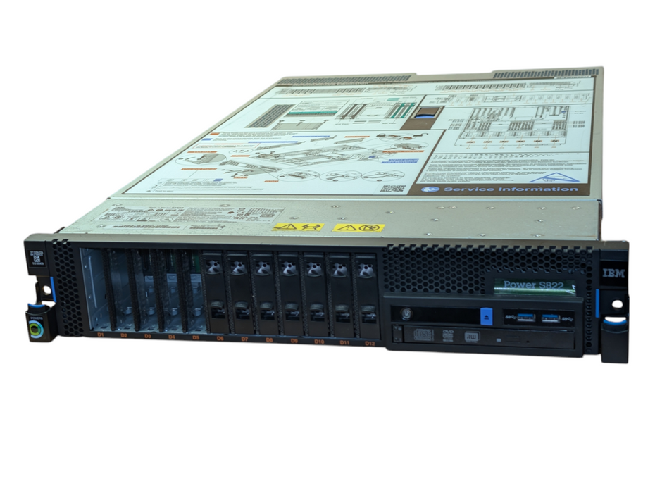 IBM Power 8 Server S822 8284-22A 4 Core 64GB RAM