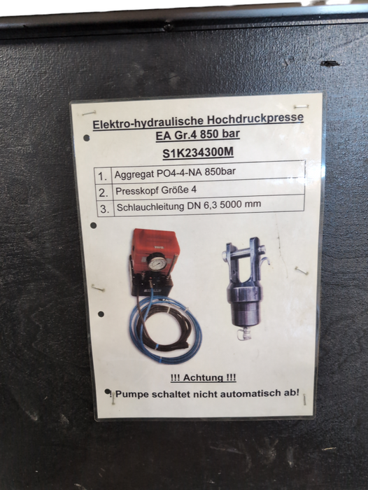Lukas  Hydraulic Pump with Accessories PO4-4-NA 700 Please READ