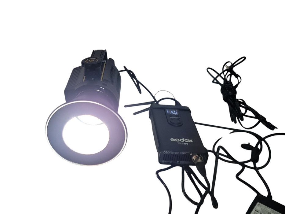 Godox VL150 LED Video Light with VLC150, Power adapter, cables, and Bag