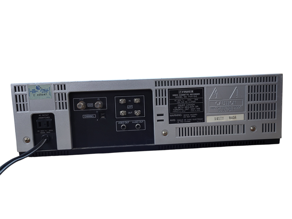 Fisher FVH-615 VCR Studio Standard VHS Video Cassette Recorder READ