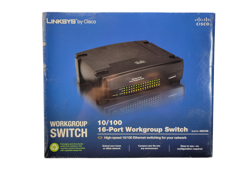 Linksys by Cisco 10/100 16-Port Workgroup Switch EZXS16W
