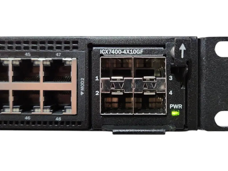 Brocade ICX 7450-48 | 48-Port Gigabit Switch w/ ICX7400-4X10GF SFP+ Module