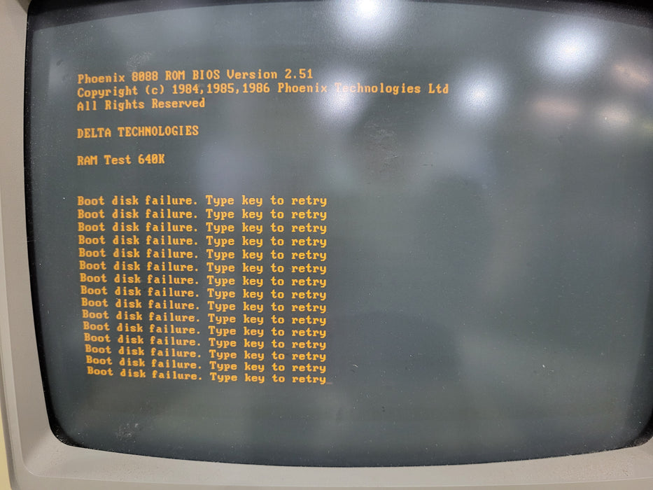 Vintage Delta Technology IBM PC/XT Clone Pheonix 8088 BIOS w/ DataTrain V242A