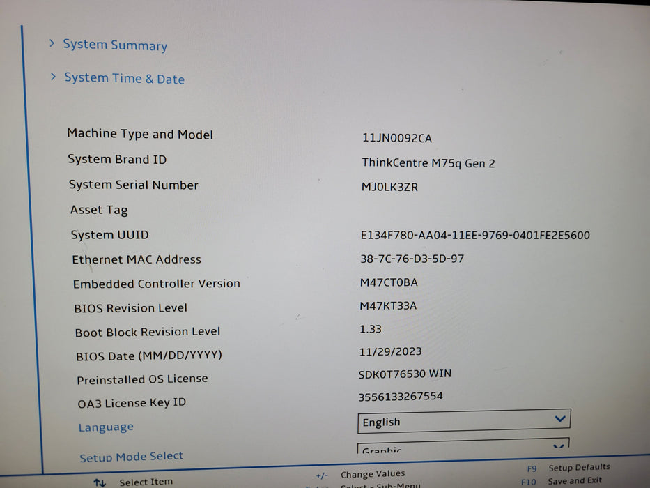 Lenovo ThinkCentre M75q Gen 2 - AMD Ryzen 5 PRO 5650GE 16GB DDR4 NO SSD + PWR