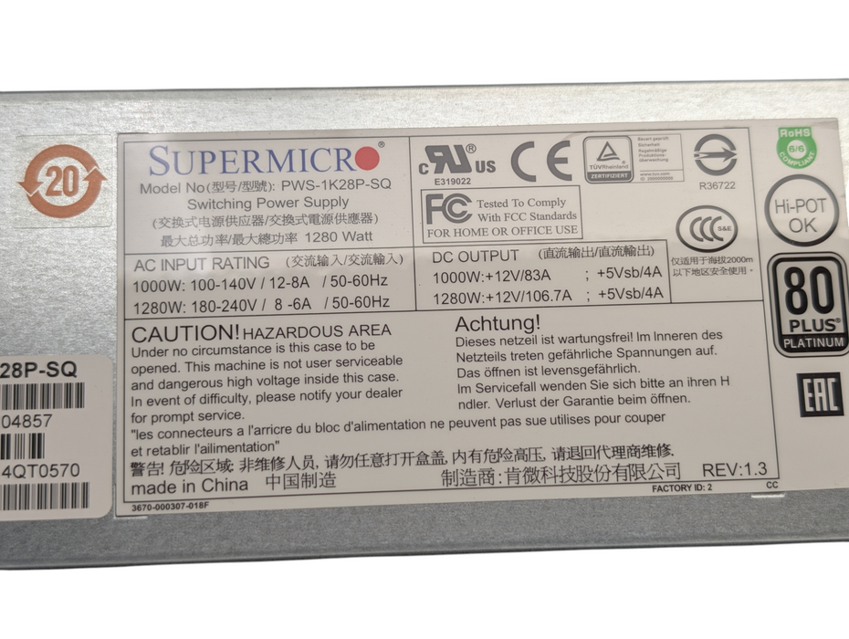 Supermicro CSE-847 JBOD 45x 3.5 inch Bays SAS 12 Gb/s CSE-PTJBOD-CB3