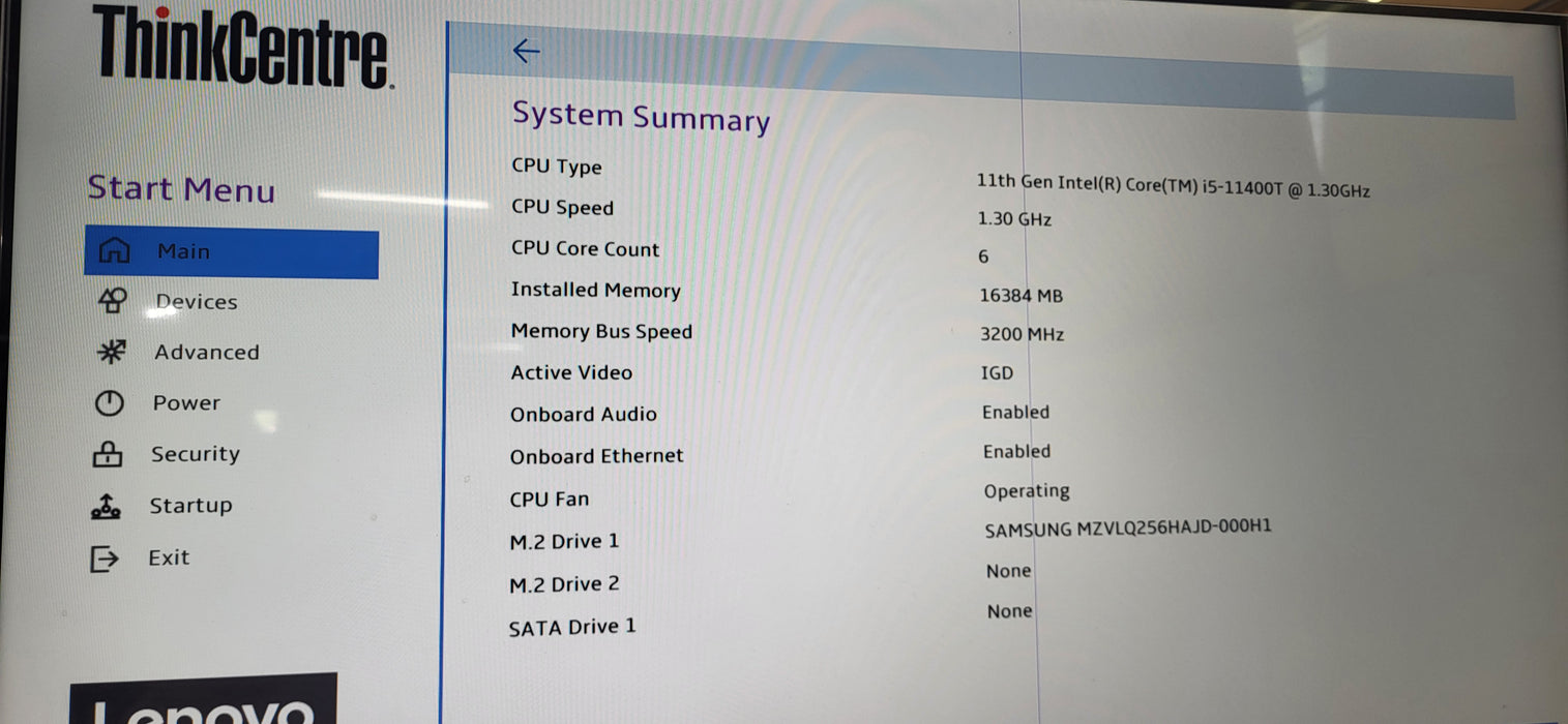 Lenovo Thinkcentre M70Q USFF PC i5-11400T CPU |16GB DDR4 |256GB NVMe W/AC