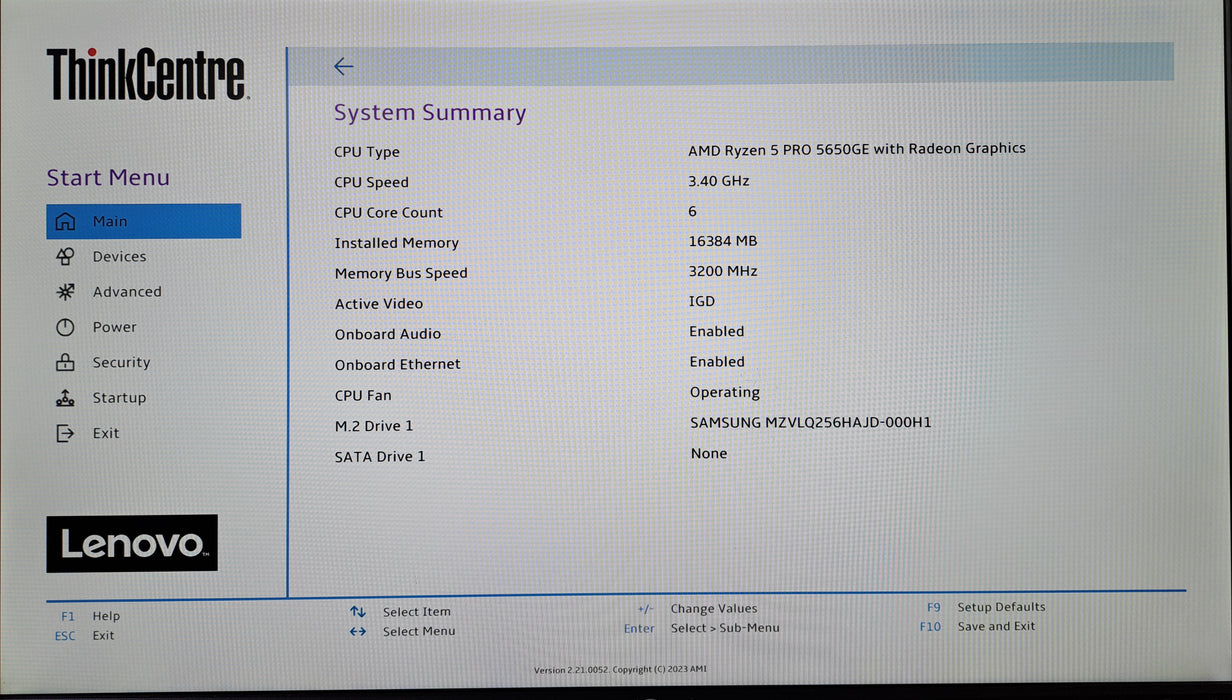 Lenovo ThinkCentre M75q Gen 2 | Ryzen 5 PRO 5650GE, 16GB DDR4, 256GB NVMe, 65W