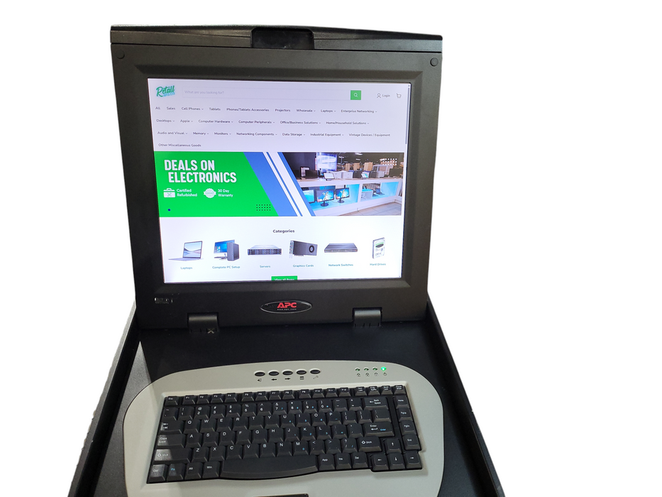 APC AP5017 17" Rack Mount LCD Monitor Keyboard Console KVM 1U
