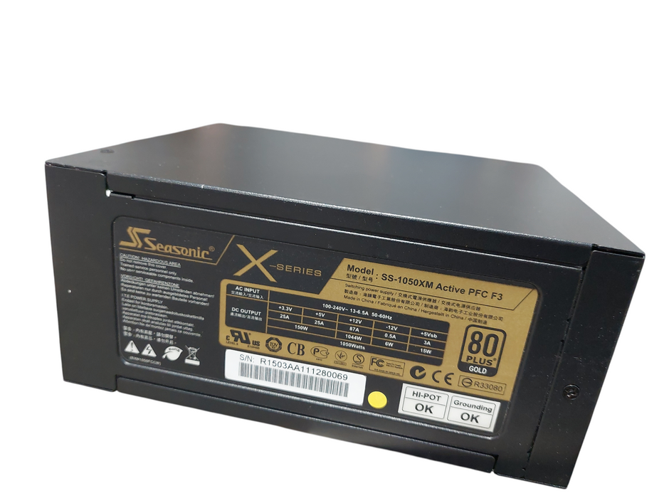 SeaSonic X-Series 1050Watt Switching Power Supply Model: SS-1050XM Active PFC F3