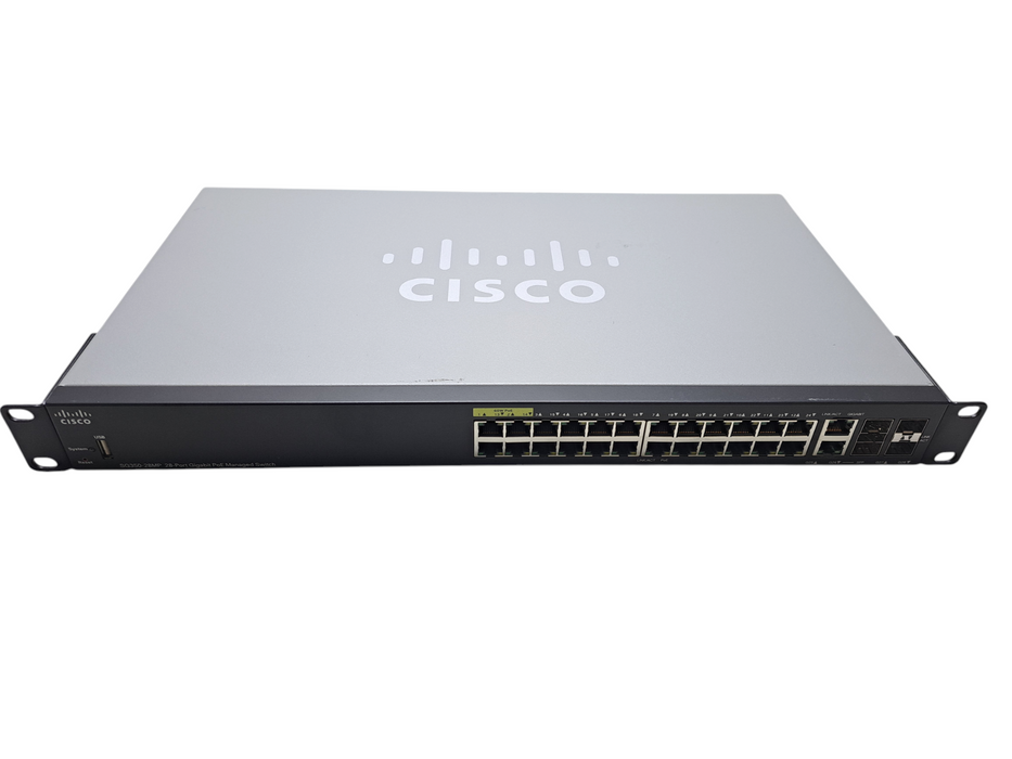 Cisco SG350-28MP 28-Port Gigabit PoE+ Managed Switch 4x SFP