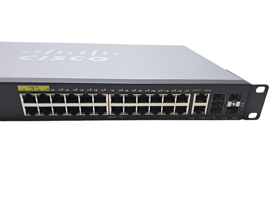 Cisco SG350-28MP 28-Port Gigabit PoE+ Managed Switch 4x SFP