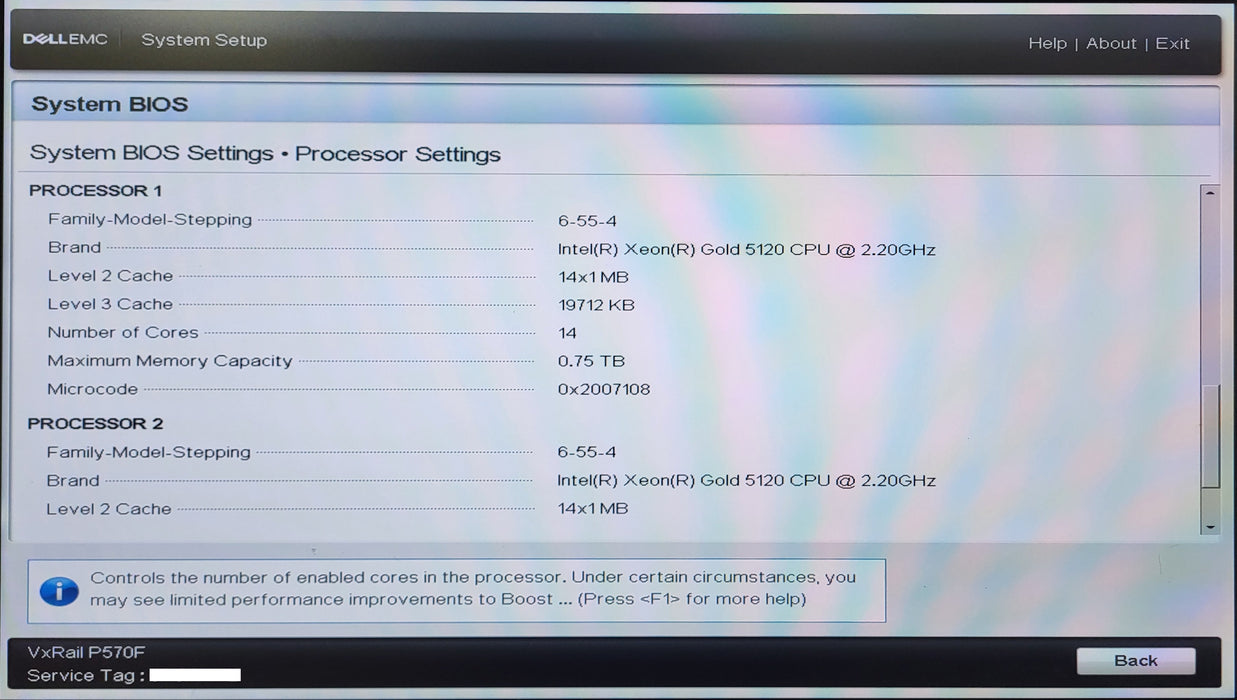 Dell VxRail P570F 24x 2.5", 2x Xeon Gold 5120 CPU, 64GB DDR4, No RAID, 2x 1600W